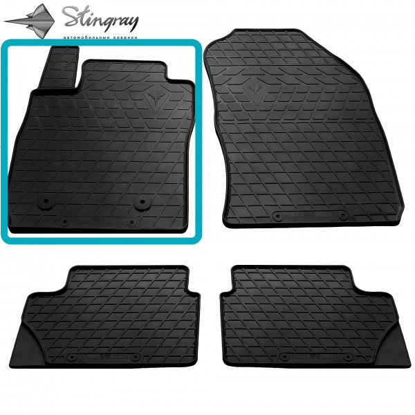 Водительский коврик в салон для Ford Fiesta (Mk7) USA 2010-2017 1 шт