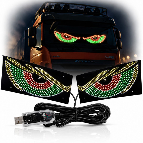 LED Подсветка Динамическая Глаза USB 30 x 16 см Красный Желтый Зеленый (XL9)