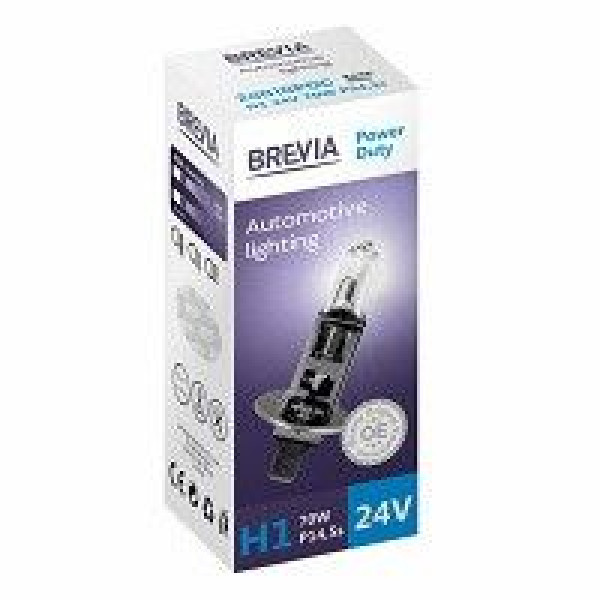 Автолампа галогенная Brevia Power Duty H1 / 24V / 70W / 1 шт (24010PDC)