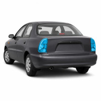 Антигравійна захисна бронеплівка за лекалами для Daewoo Sens T150 2002-2017 - задні ліхтарі стопи
