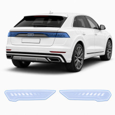 Антигравийная защитная бронепленка по лекалам для Audi Q8 4M 2018-2023 - задние фонари стопы