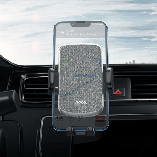 Автотримач для телефону затискач під вагою HOCO CA94 Чорний
