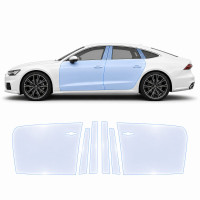 Антигравийная защитная бронепленка по лекалам для Audi A7 C8 2018-2022 - зоны дверей и стойки окон