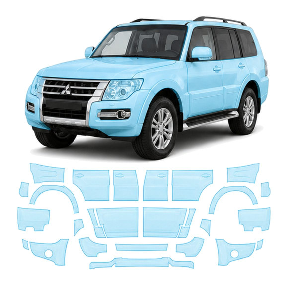 Антигравийная защитная бронепленка по лекалам для Mitsubishi Pajero IV facelift 2015-2021 - полный кузов