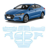 Антигравийная защитная бронепленка по лекалам для Hyundai Elantra AD 2015-2018 - полный кузов