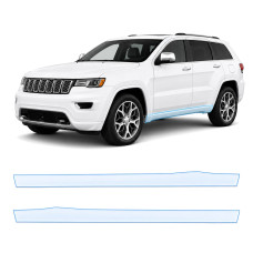 Антигравийная защитная бронепленка по лекалам для Jeep Grand Cherokee WK2 facelift 2014-2021 - нижняя зона кузова пороги