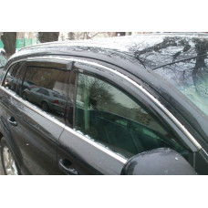 Дефлектори вікон вітровики для Opel Insignia 2009- Combi З Молдингом Хром