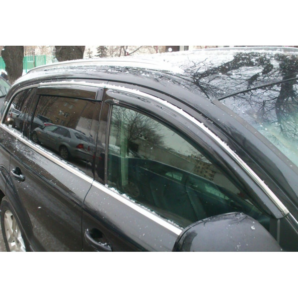 Дефлектори вікон вітровики для Opel Insignia 2009- Combi З Молдингом Хром
