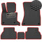Коврики в салон EVA для BMW X5 (E70) 2007-2013 с подпятником Черные-Красный кант 5 шт