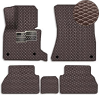 3D EVA Коврики в салон для BMW X5 (E70) 2007-2013 С подпятником Коричневые 5 шт