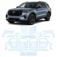 Антигравійна захисна бронеплівка за лекалами для Ford Explorer (US) VI facelift 2024- повний кузов