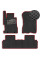 Килимки в салон EVA для Honda Civic 8 Седан 4D 2006-2011 з підп'ятником Чорні-Червоний кант 5 шт