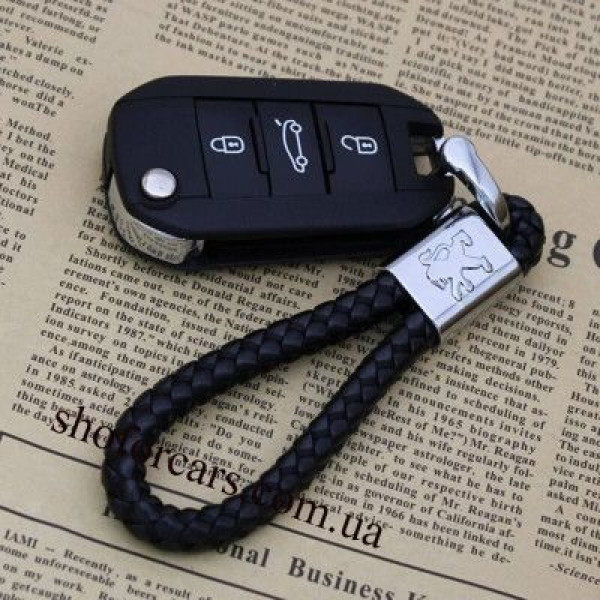 Стильный кожаный Брелок с логотипом Peugeot