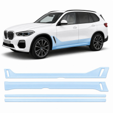 Антигравийная защитная бронепленка по лекалам для BMW X5 G05 2018-2023 - нижняя зона кузова пороги