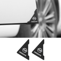 Захист кутів дверей Nissan 2 шт Гумові 45х58х47 мм на скотчі Чорні Посилені (протиударні чохли від сколів)