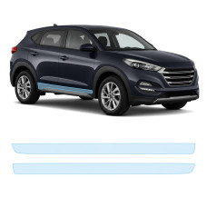 Антигравийная защитная бронепленка по лекалам для Hyundai Tucson TL 2015-2018 - нижняя зона кузова пороги
