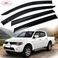 Дефлектори вікон вітровики HIC для Mitsubishi L 200 2006-2015 (MI34)
