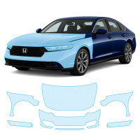 Антигравийная защитная бронепленка по лекалам для Honda Accord XI 2023- передняя часть авто (капот бампер фары крылья)