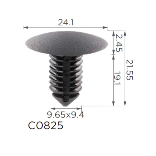 Клипса крепления для обшивки Ford, Chevrolet, Chrysler, Chevrolet (22189414, 6505667AA, 6505667-AA) (C0825)