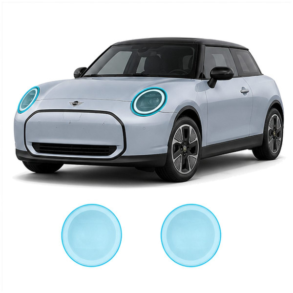 Антигравійна захисна бронеплівка за лекалами для Mini Cooper Electric J01 2024- оптика (фари та ПТФ)