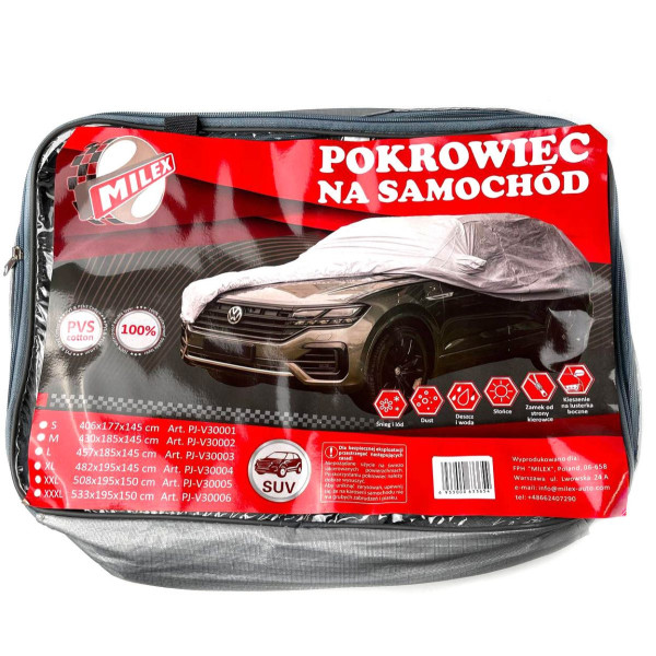 Тент автомобільний для джипа та мінівена Milex PEVA M 432x186x145 см (кишені під дзеркала)