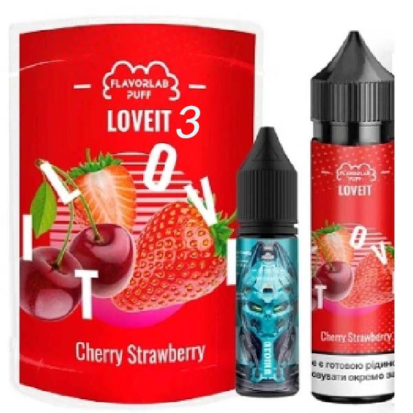 Жидкость Самозамес Flavorlab Love IT 60ml 3мг (органика) Cherry Strawberry Вишня Клубника