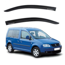 Дефлекторы окон ветровики Volkswagen Caddy 2006-2016 Скотч 3M Voron Glass