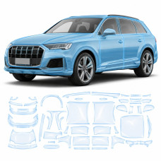 Антигравийная защитная бронепленка по лекалам для Audi Q7 4M facelift 2020-2024 - полный кузов