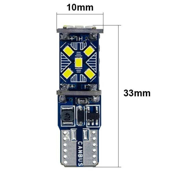 Автолампа світлодіодна LED 12V T15 W16W 3.5W Білий Світло 1 шт