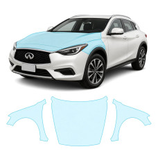 Антигравійна захисна бронеплівка за лекалами для Infiniti QX30 H15 2016-2019 - капот і передні крила