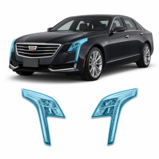 Антигравійна захисна бронеплівка за лекалами для Cadillac CT6 I 2016-2018 - оптика (фари та ПТФ)