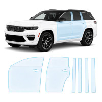 Антигравийная защитная бронепленка по лекалам для Jeep Grand Cherokee WL 2022- зоны дверей и стойки окон