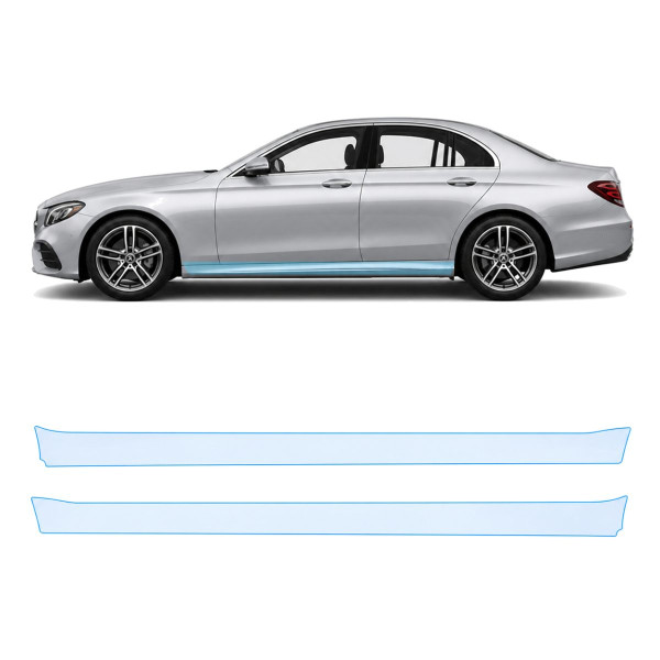 Антигравійна захисна бронеплівка за лекалами для Mercedes-Benz E-Class W213 2016-2020 - нижня зона кузова пороги