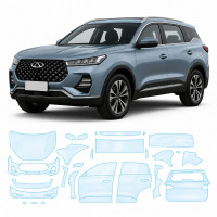 Антигравийная защитная бронепленка по лекалам для Chery Tiggo 7 Pro I 2020-2022 - полный кузов