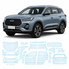 Антигравийная защитная бронепленка по лекалам для Chery Tiggo 7 Pro I 2020-2022 - полный кузов