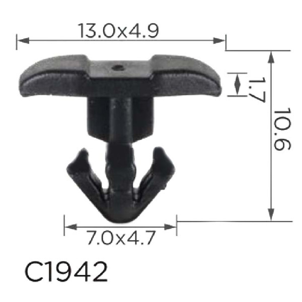 Клипса уплотнителя Toyota, Lexus (65487-60010, 6548760010, 10807) (C1942)