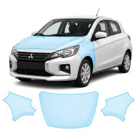 Антигравийная защитная бронепленка по лекалам для Mitsubishi Colt/Space Star VII facelift 2016-2023 - капот и передние крылья