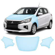 Антигравійна захисна бронеплівка за лекалами для Mitsubishi Colt/Space Star VII facelift 2016-2023 - капот і передні крила