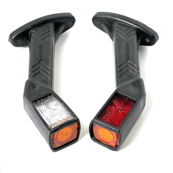 Габаритні вогні LED для вантажівок 12/24V косої 19 см Червоний-Білий-Жовтий 2 шт (YP-144)