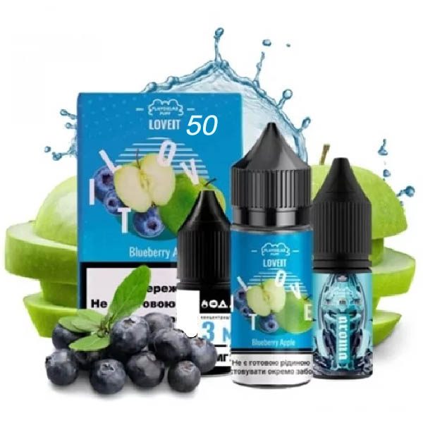 Рідина Самозаміс Flavorlab Love IT 30ml 50мг Blueberry Apple Чорниця Яблуко