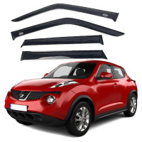Дефлектори вікон вітровики для Nissan Juke (YF15) 2010-2019 Скотч 3M Voron Glass
