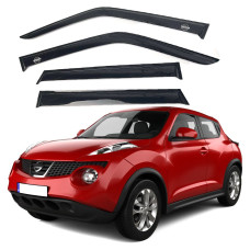 Дефлекторы окон ветровики для Nissan Juke (YF15) 2010-2019 Скотч 3M Voron Glass
