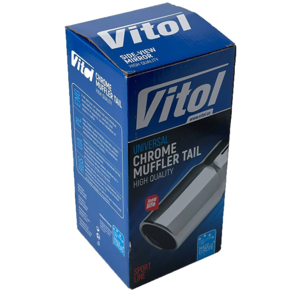Насадка на глушитель Vitol 152x89x76 мм Темный Хром (НГ-0118 BK)