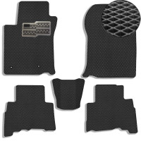 Килимки в салон EVA для Toyota Prado 150 2010-2021 (Металевий підп'ятник) Чорні 5 шт