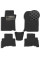 Коврики в салон EVA для Toyota Prado 150 2010-2021 (Металлический подпятник) Черные-Черый кант 5 шт