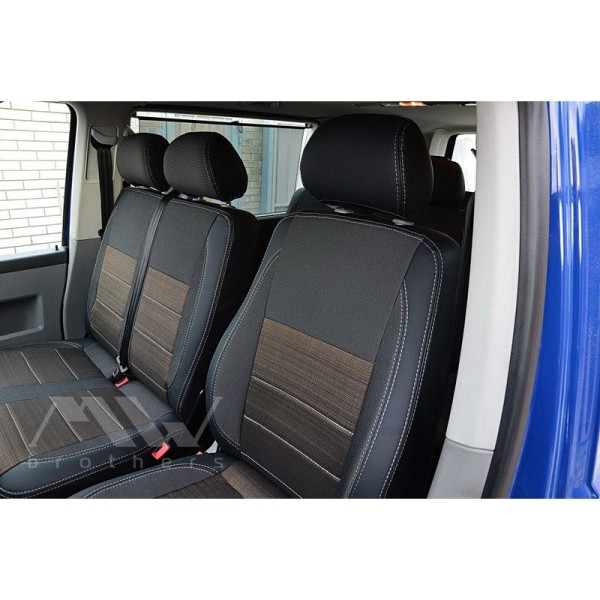 Авточохли модельні MW Brothers для Volkswagen T 6 ( 1+2 ) c 2011