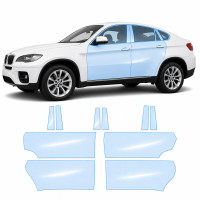 Антигравійна захисна бронеплівка за лекалами для BMW X6 E71 2008-2014 - зони дверей і стійки вікон