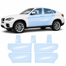 Антигравийная защитная бронепленка по лекалам для BMW X6 E71 2008-2014 - зоны дверей и стойки окон