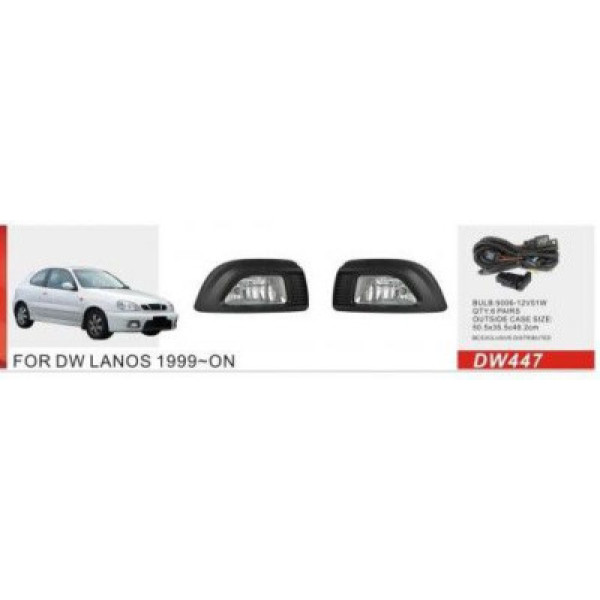 Протитуманні фари Daewoo Lanos Sport 12V 55W з електропроводкою (DW-447W)