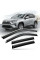 Дефлектори вікон вітровики Benke для Toyota Rav 4 2018- (Хром Молдін Нержавіюча 3D)